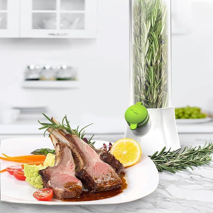 Green Fresh Herb Keeper & Saver - Refrigerator Pod to Extend the Life of Fresh Herbs