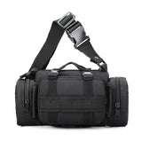 Black Tactical Outdoor Waist Bag - Durable Multi-functional Crossbody Shoulder Pack for Men & Women