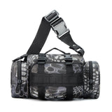 Black python pattern Tactical Outdoor Waist Bag - Durable Multi-functional Crossbody Shoulder Pack for Men & Women