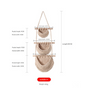 Three-layer cotton rope style Bohemian Hanging Fruit Basket – Wall-Mounted Woven Storage Net Pocket for Kitchen & Home Decor