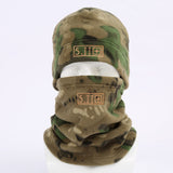 Ruins Green Outdoor Thermal Fleece Balaclava - Windproof Cycling Hat & Neck Warmer for Winter Sports - Thickened Cold Weather Face Mask Hood