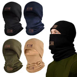Ruins Green Outdoor Thermal Fleece Balaclava - Windproof Cycling Hat & Neck Warmer for Winter Sports - Thickened Cold Weather Face Mask Hood - Side View
