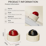 Two red pieces and two black pieces Powerful Suction Kitchen Knife Sharpener - Tungsten Steel Fast Sharpening Tool for Household Knives & Scissors - 45-Degree Angle