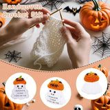 2 PCS White Spooky & Sweet: Handmade Crocheted Ghost Doll - Halloween Party & Home Decor Gift(B) - Front View