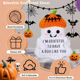 2 PCS White Spooky & Sweet: Handmade Crocheted Ghost Doll - Halloween Party & Home Decor Gift(B) - Side View