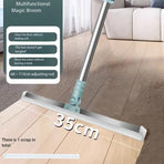 2 PCS Multi-Surface Silicone Squeegee Broom - Extendable & 180 degree Rotatable for Wet/Dry Cleaning(35cm)