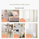Transparent Cat Scratch Furniture Protector Film - 8 Pack Anti-Scratch Guards for Sofas, Doors, Walls - Self-Adhesive & Non-Toxic Cat Claw Deterrent(430*152mmmm) - Top-Down View