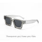 Gray frame gray sheet Classic Square Frame Sunglasses - Unisex UV400 Protection, Lightweight & Face-Slimming Design - High Definition Vision Eyewear