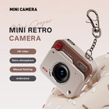 Green Retro Mini Digital Camera Keychain - 48MP Portable Pocket Camcorder with 1080p HD Video