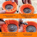 2 PCS Orange Universal Drill Bit Sharpener Attachment - Revive Dull Bits with Your Angle Grinder - Front View