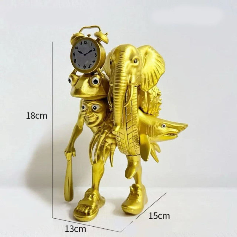 Eight-piece set Whimsical Creature & Monster Figurine Collection - Set of Bizarre PVC Mini Toys for Desk Decor