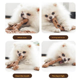 Trigeminal bone Durable Dog Chew Toy for Dental Health - Tough, Non-Toxic Teething Bone for Small & Medium Dogs - Front View