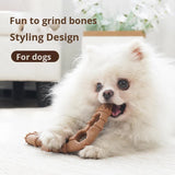 Glasses Durable Dog Chew Toy for Dental Health - Tough, Non-Toxic Teething Bone for Small & Medium Dogs - Side View