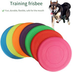 Seven-piece coloured set Soft Flying Disc Dog Toy - Durable & Gentle Rubber Frisbee for Interactive Fetch and Training