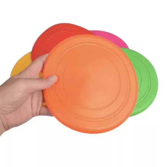 Seven-piece coloured set Soft Flying Disc Dog Toy - Durable & Gentle Rubber Frisbee for Interactive Fetch and Training