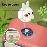 Red Electronic Piggy Bank Safe for Kids - Automatic Rolling Money Box with PIN & Fingerprint Lock - Front View