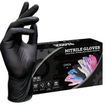 50 Pairs Black Premium Disposable Nitrile Gloves - Powder-Free, Latex-Free & High-Elasticity for Multi-Purpose Use(XL)