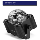 Black Sound Activated Disco Ball Party Light with Remote - RGB Strobe & UV Stage Lighting for Home Parties - Side View