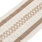 2-PCS White Bohemian Woven Table Runner with Tassels - Rustic Farmhouse Decor for Dining & Coffee Tables