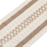 2-PCS Hexagon Bohemian Woven Table Runner with Tassels - Rustic Farmhouse Decor for Dining & Coffee Tables