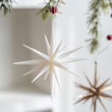 5-PCS Transparent New Christmas Ornament - Starburst Hanging Decor for Tree and Holiday Display - Top-Down View