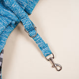 Blue Pet Carrier Backpack - Comfortable Shoulder Bag for Cats and Dogs, Ideal for Outdoor Use in Autumn and Winter - Top-Down View