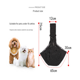 Blue Pet Carrier Backpack - Comfortable Shoulder Bag for Cats and Dogs, Ideal for Outdoor Use in Autumn and Winter - Close-Up Angle