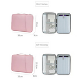 Pink 360° Protective Laptop & Tablet Sleeve with Accessory Organizer - Water-Repellent Carrying Case