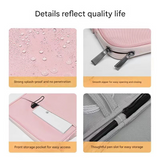 Grey 360° Protective Laptop & Tablet Sleeve with Accessory Organizer - Water-Repellent Carrying Case