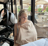 Grayish blue Soft Muslin Cotton Nursing Cover - Breathable Breastfeeding Apron for Privacy - Front View