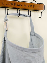 Single bear Soft Muslin Cotton Nursing Cover - Breathable Breastfeeding Apron for Privacy - Side View