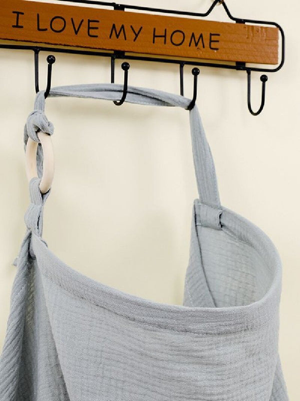 Pink Soft Muslin Cotton Nursing Cover - Breathable Breastfeeding Apron for Privacy