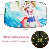 Summer Girl Foldable Car Windshield Sun Shade Umbrella - Ultimate UV & Heat Blocker for Interior Protection
