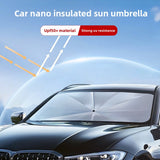 Summer Girl Foldable Car Windshield Sun Shade Umbrella - Ultimate UV & Heat Blocker for Interior Protection - Top-Down View
