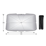 Large size Foldable Car Windshield Sun Shade Umbrella - Ultimate UV & Heat Blocker for Interior Protection