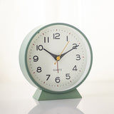 Military green Minimalist Silent Alarm Clock with Night Light - Non-Ticking Analogue Bedside & Desk Clock