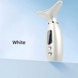 Multi-Functional Neck & Face Beauty Massager - Constant Heat, Ion Infusion & Sonic Vibration(white)