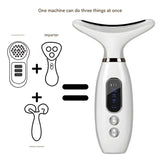 Multi-Functional Neck & Face Beauty Massager - Constant Heat, Ion Infusion & Sonic Vibration(silver) - Side View