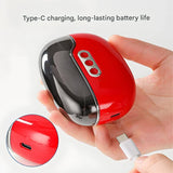 4-in-1 Electric Nail Care Device - Clipper, Grinder, Polisher & UV Sterilizer with Multiple Modes(red) - Front View