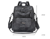 Stylish Women's PU Leather Backpack - Versatile Shoulder Bag with Multiple Pockets(Pink) - Front View
