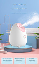 Nano Ionic Facial Steamer - Deep Hydration Hot Mist Face Steamer for Home Spa & Skincare(white) - Front View