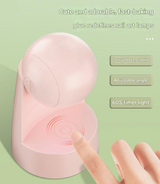 Two Mini Portable UV/LED Nail Lamp - Fast Curing, Adjustable Angle, 60s Timer, USB Rechargeable(white) - Side View