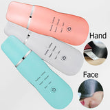Ultrasonic Skin Scrubber - Deep Cleansing, Peeling, Lifting & Ion Infusion Facial Spatula(white) - Top-Down View