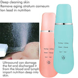 Ultrasonic Skin Scrubber - Deep Cleansing, Peeling, Lifting & Ion Infusion Facial Spatula(pink) - Front View