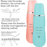 Ultrasonic Skin Scrubber - Deep Cleansing, Peeling, Lifting & Ion Infusion Facial Spatula(pink)