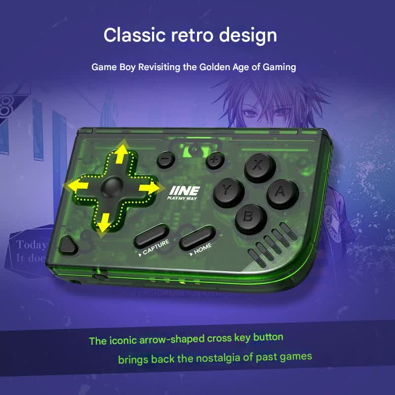 Mini Retro Pocket Game Controller - Multi-Platform Wireless Gamepad for Switch/PC/Android/iOS(green)