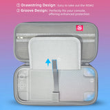 Portable Hard Shell Travel Case for Nintendo Switch/Switch Lite/OLED - Game Card Slots & Accessory Pocket(black) - Top-Down View