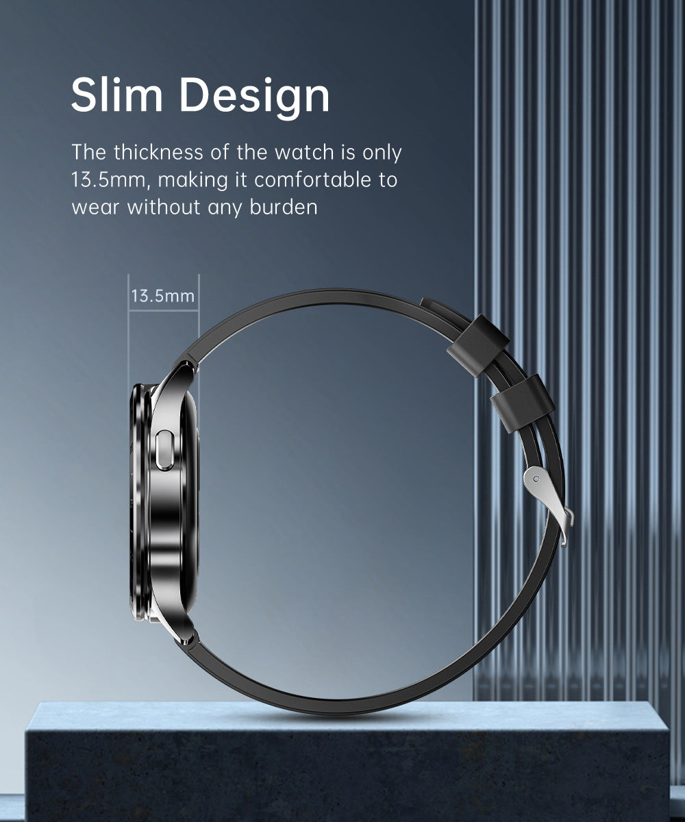 2-in-1 Smartwatch with Built-in TWS Earphones - IP67 Waterproof, Health Monitoring & CNC Metal Design(Black rubber)