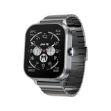 Smartwatch with Built-in TWS Earbuds & Silicone Sleeve - 2.01 HD Screen  Health Monitoring Bluetooth Calls & Music(Gray steel belt)