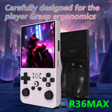 R36MAX Handheld Retro Game Console - 4.0 IPS Screen Open Source Linux 4000mAh Battery 30+ Emulators(grey)